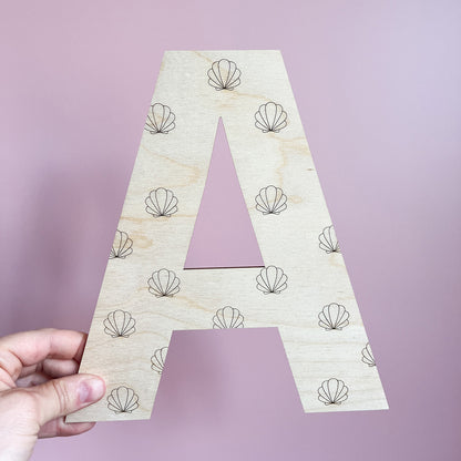 Decorative Wooden Shell Letters