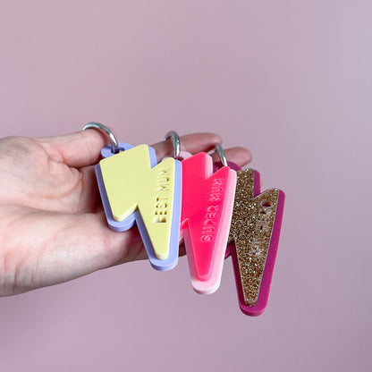 Supermum Personalised Lightening Keyring