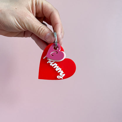 Family Heart Keyring