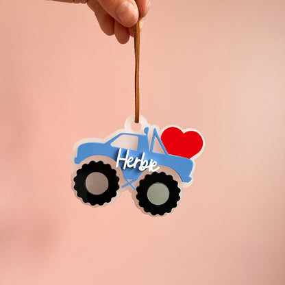 Valentine's Monster Truck Keyring/Tag