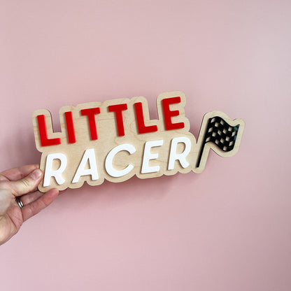 Little Racer Wall Sign