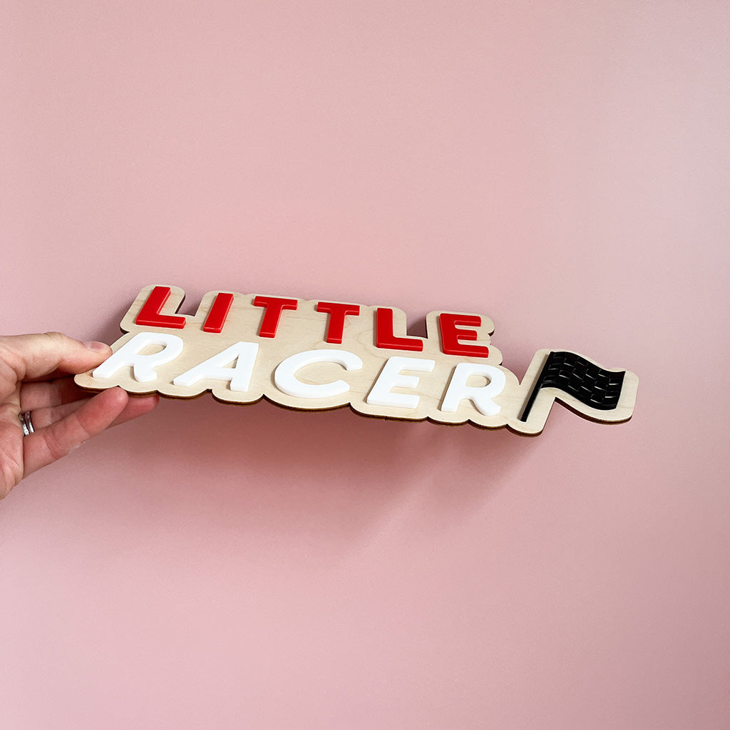Little Racer Wall Sign