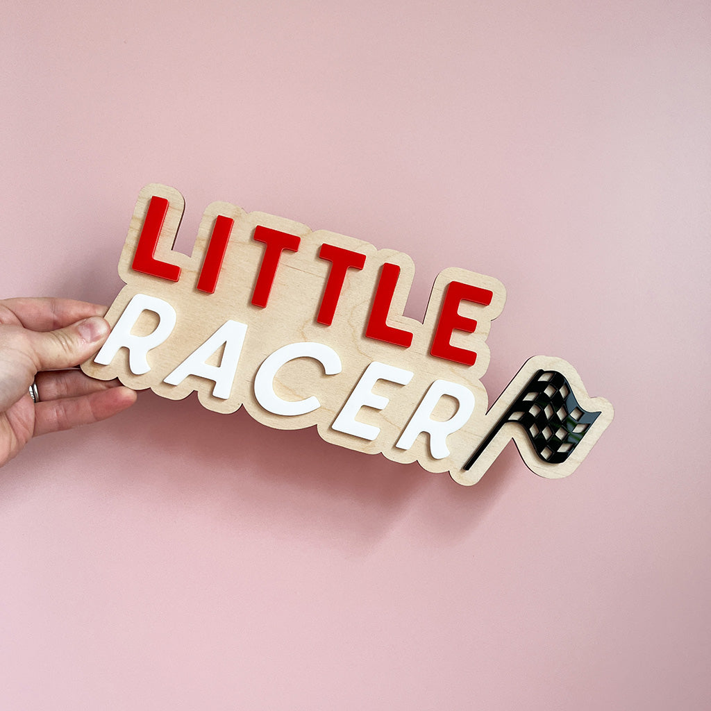 Little Racer Wall Sign