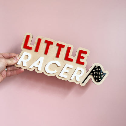 Little Racer Wall Sign