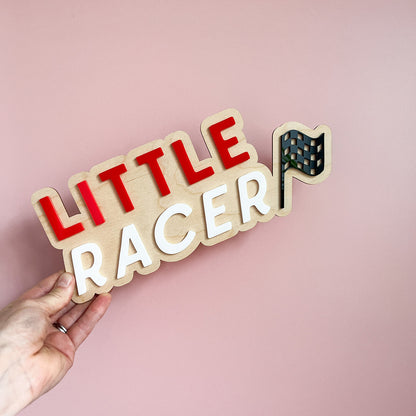 Little Racer Wall Sign