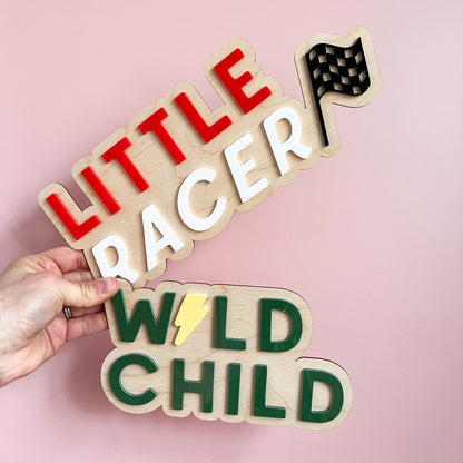 Little Racer Wall Sign