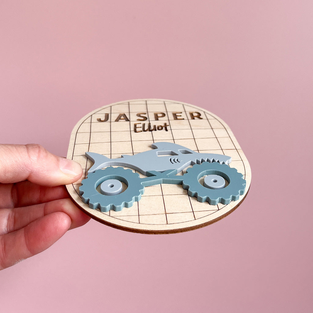 Monster Truck Name Plaque Oval