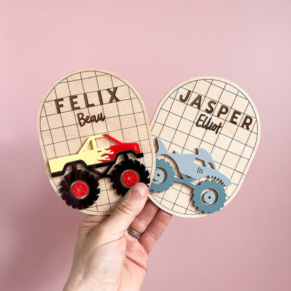 Monster Truck Name Plaque Oval