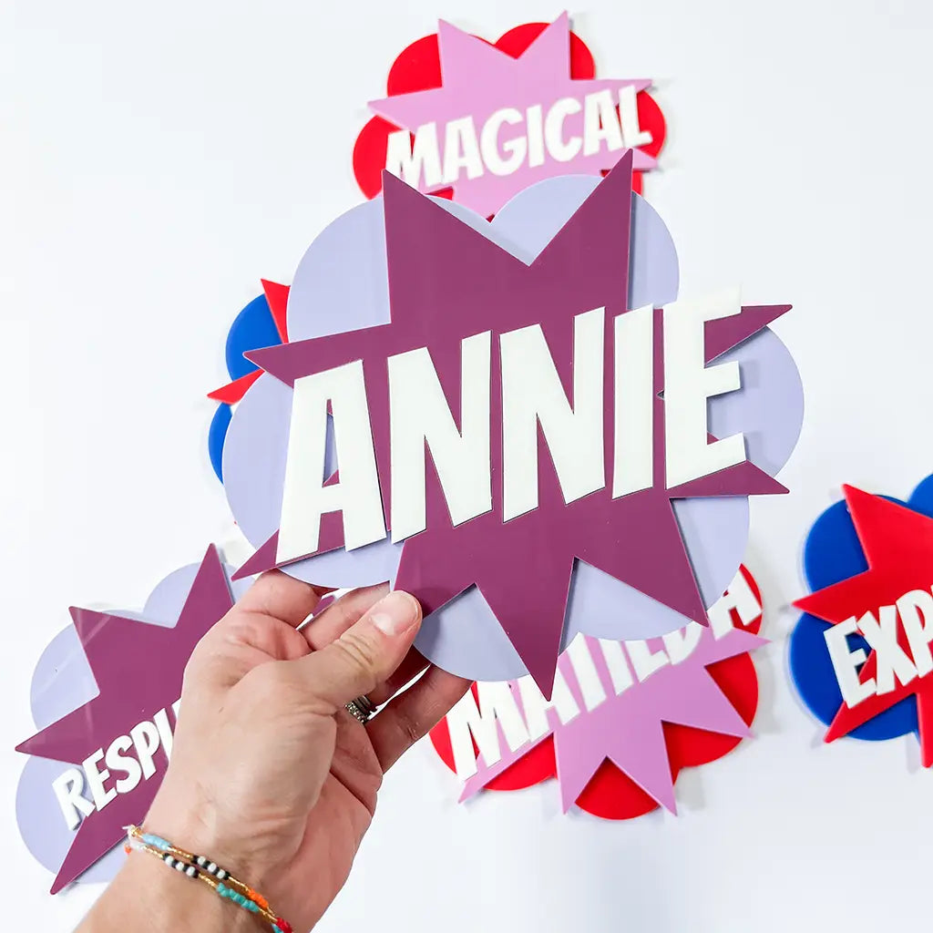 Superhero Wall Sign & Magnet