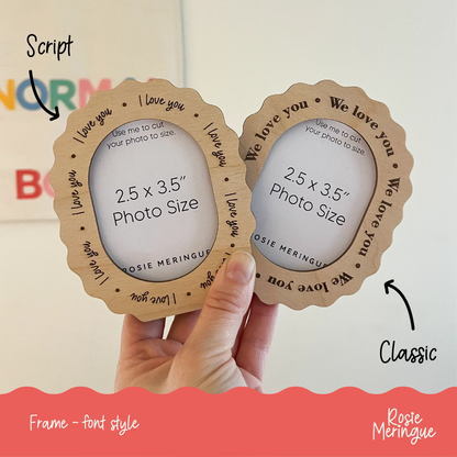 Scalloped Love You Frame for Mum