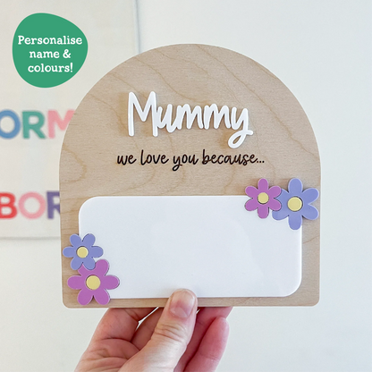 I Love Mummy Personalised Message Board