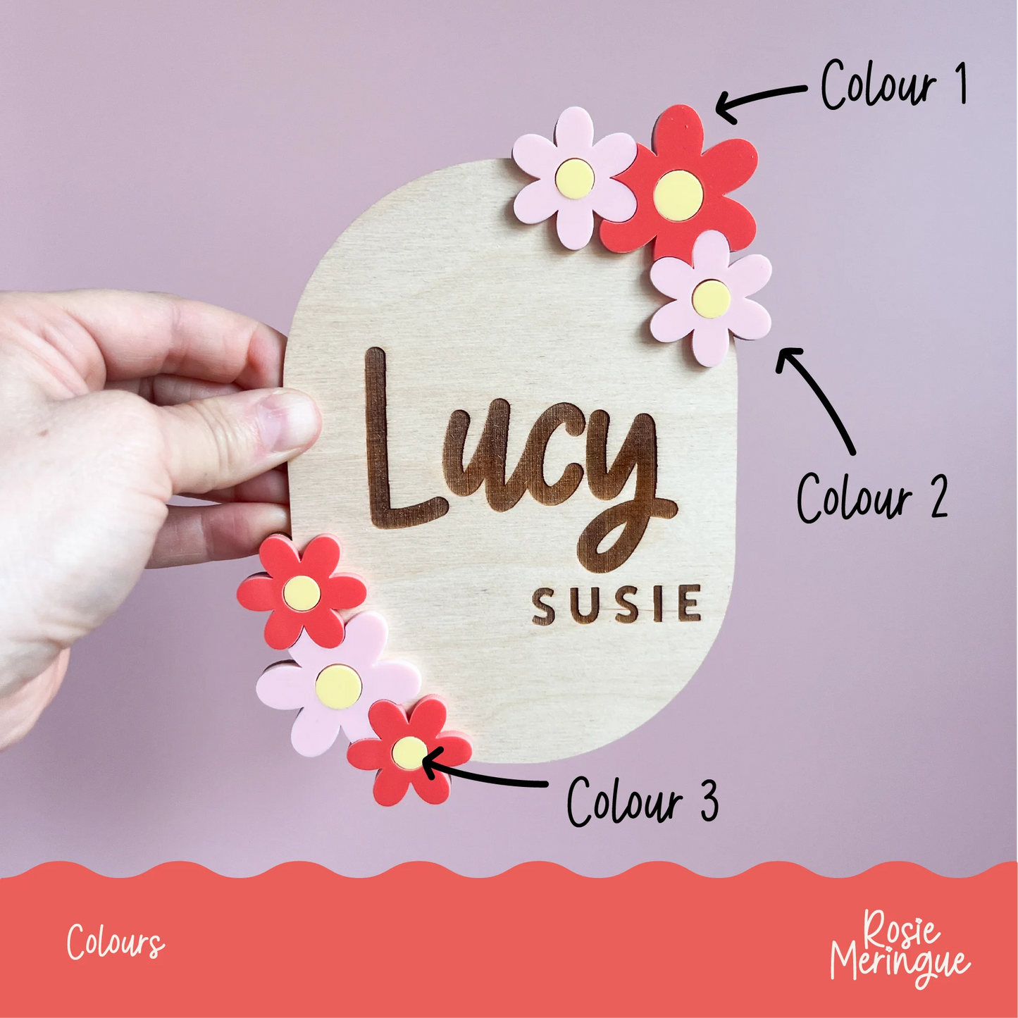 Floral Name Plaque