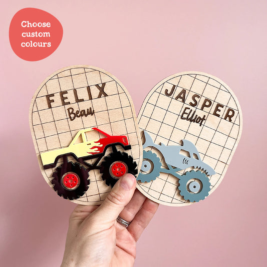 Monster Truck Name Plaque Oval