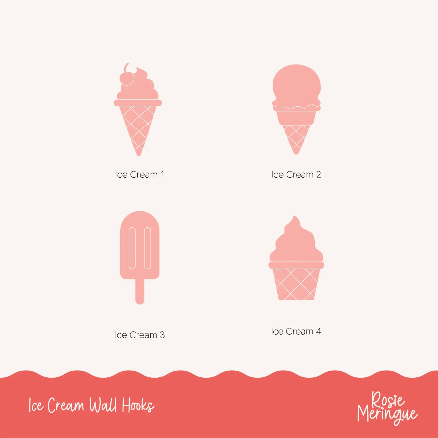 Ice Cream Wall Hooks