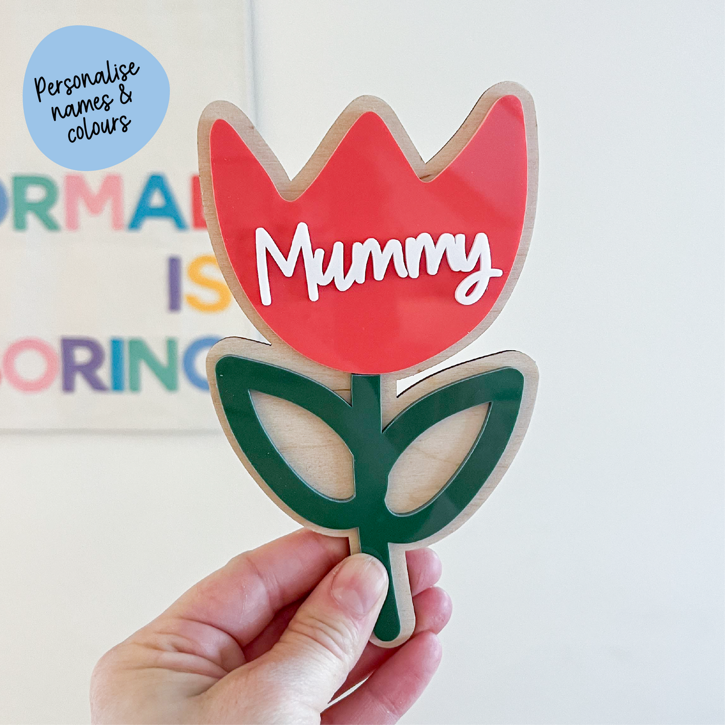 Personalised Flower Mother's Day Gift