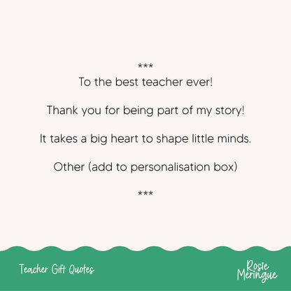 Personalised Teacher Post it Note Pad