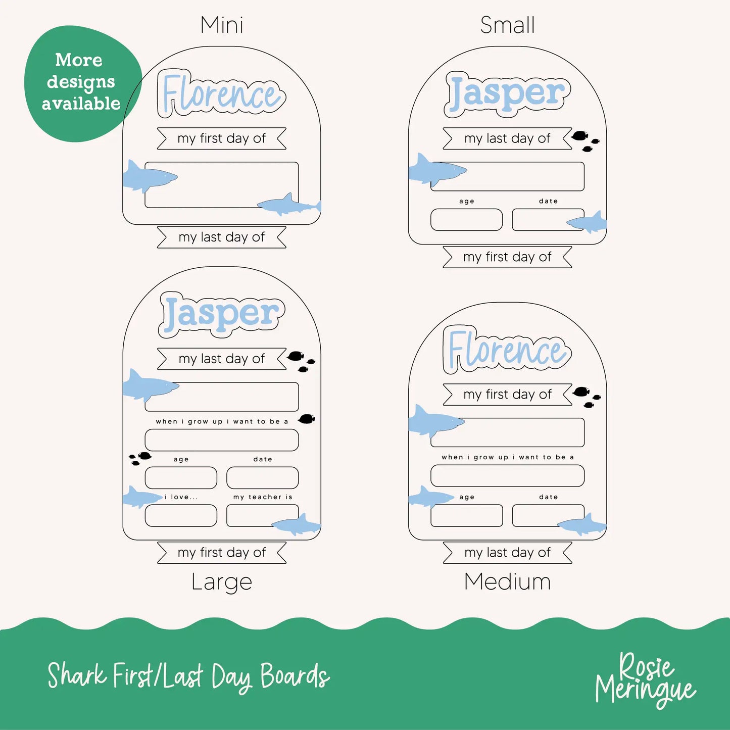 Back to School Boards - Sharks