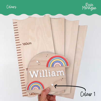 Personalised Height Chart - Rainbow