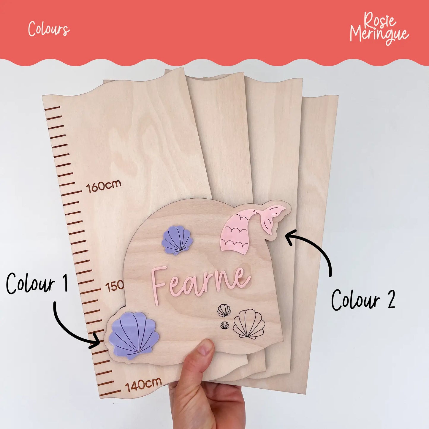 Personalised Height Chart - Mermaid