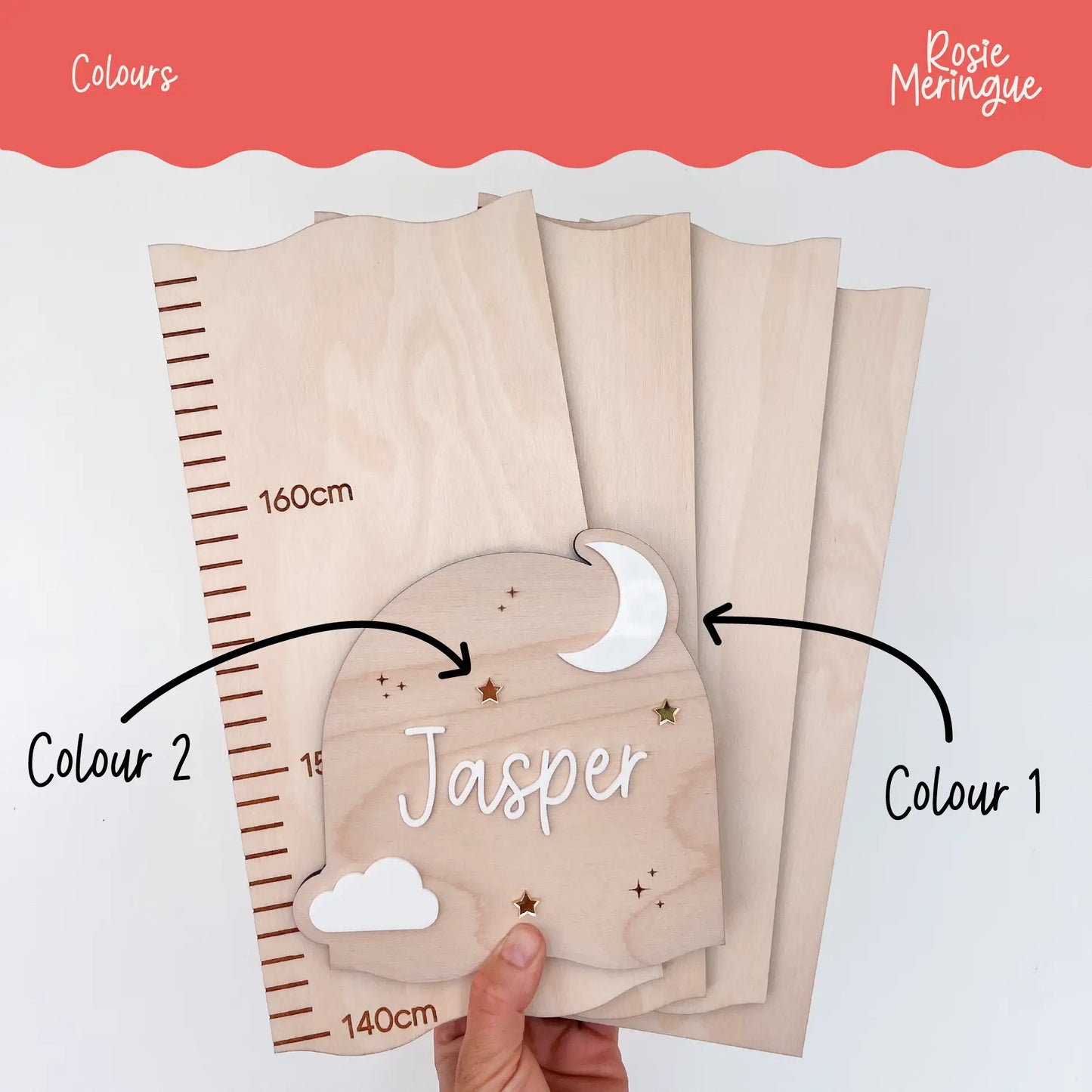 Personalised Height Chart - Cloud