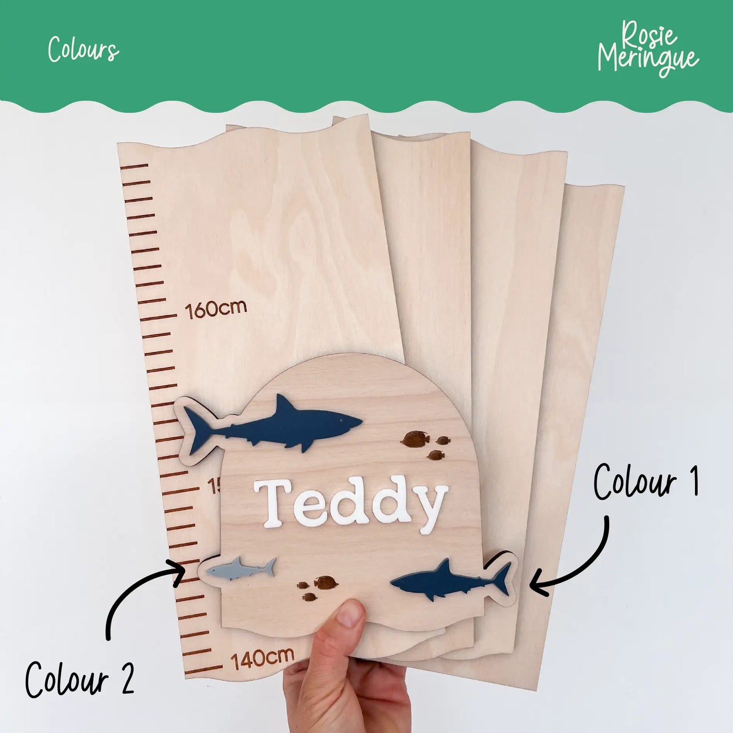 Personalised Height Chart - Shark
