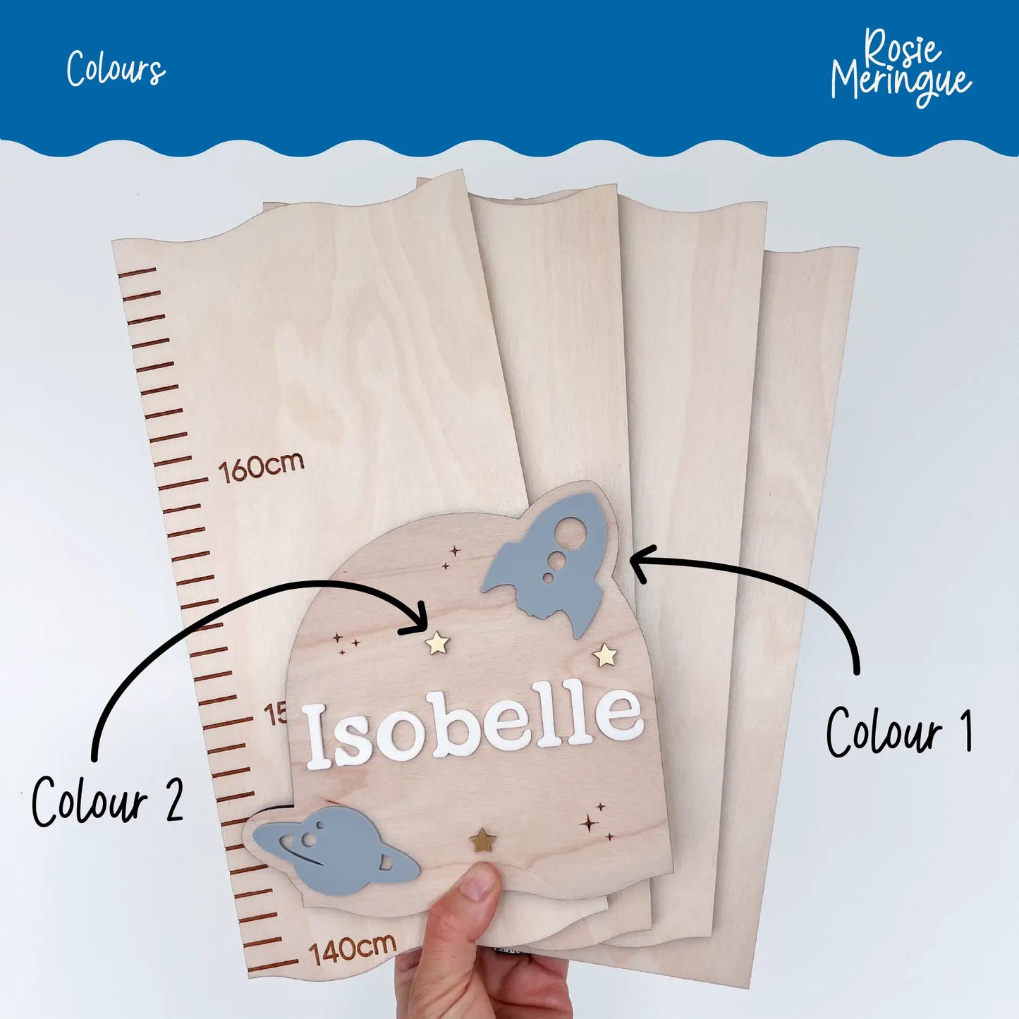Personalised Height Chart - Space