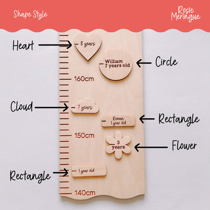 Growth Chart Markers -  Rectangle With Name