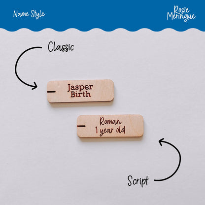 Growth Chart Markers -  Rectangle With Name