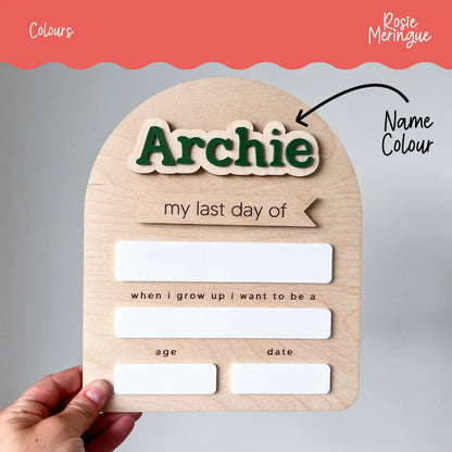 Back to School Boards - Plain