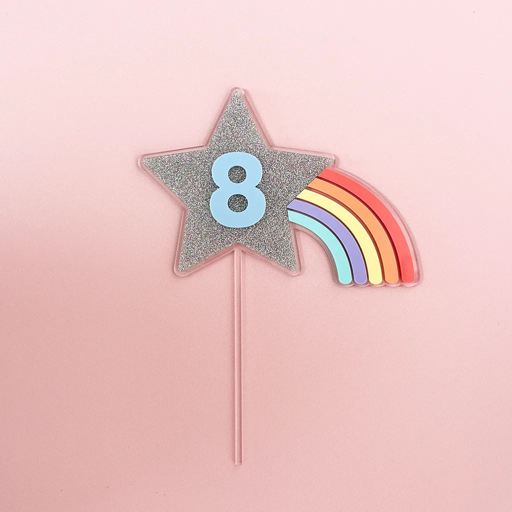 Rainbow Star Cake Topper