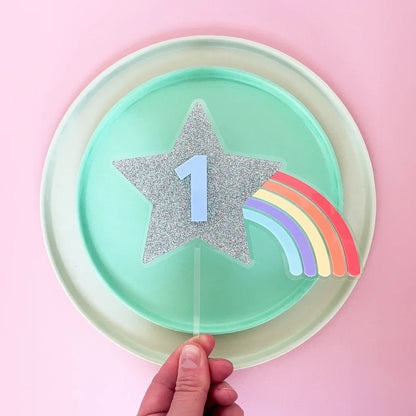 Rainbow Star Cake Topper