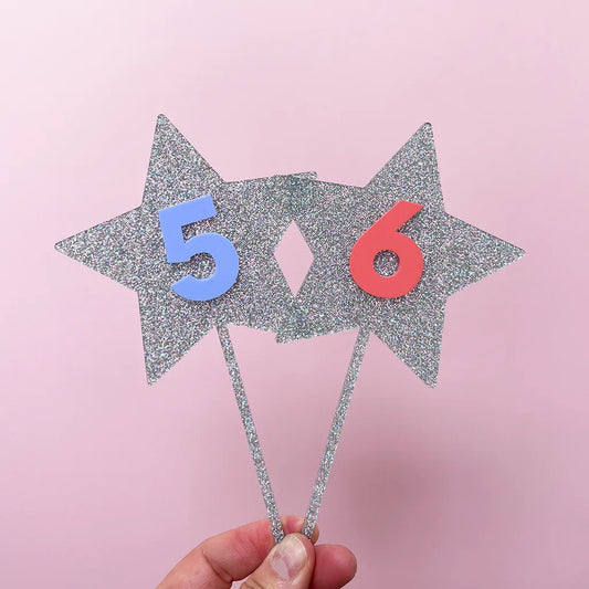 Number Star Cake Topper