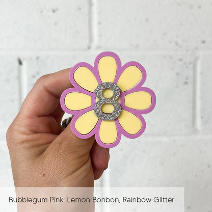 Flower Birthday Badge