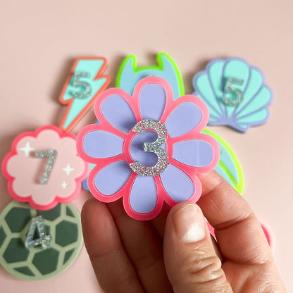 Flower Birthday Badge