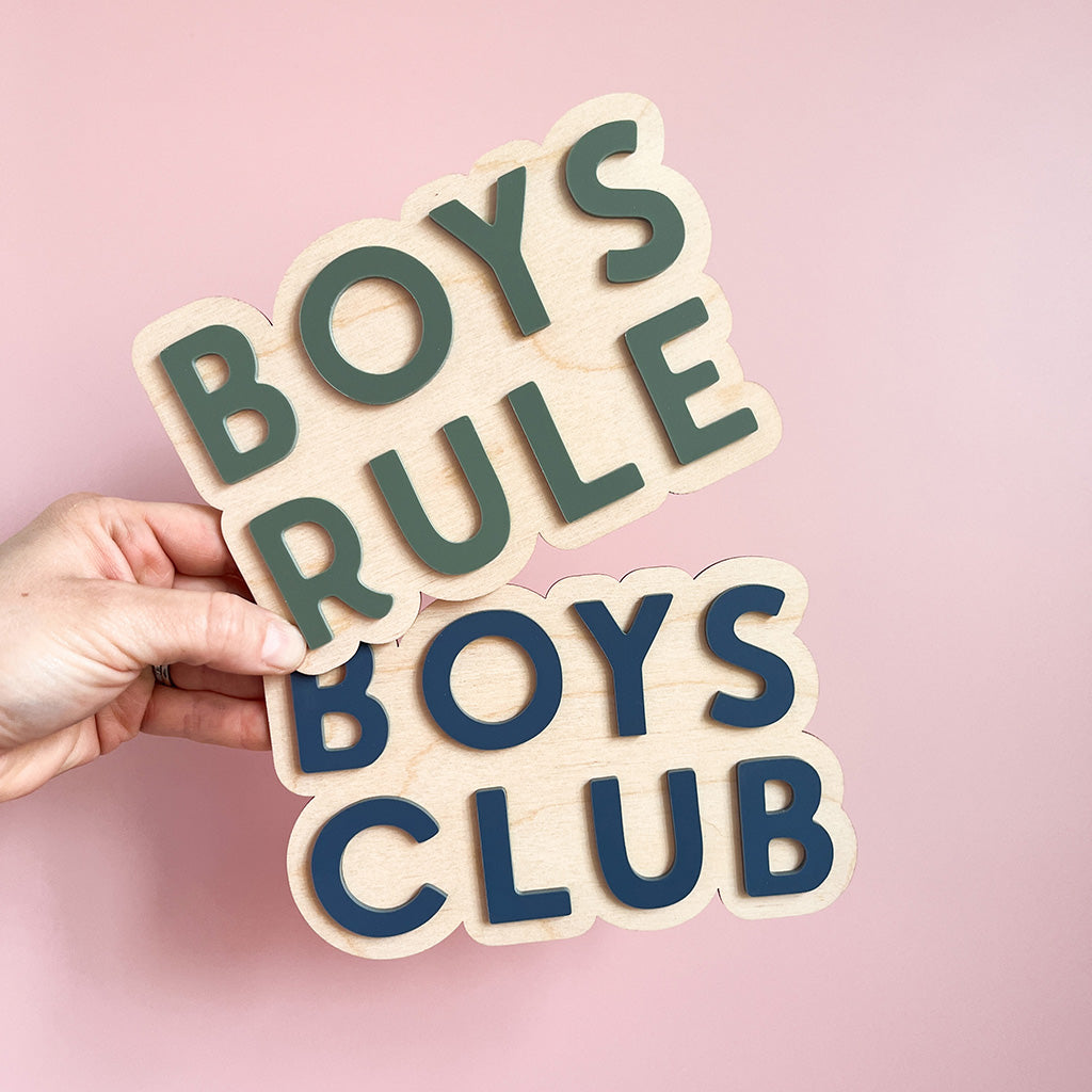 Boys Club Wall Sign