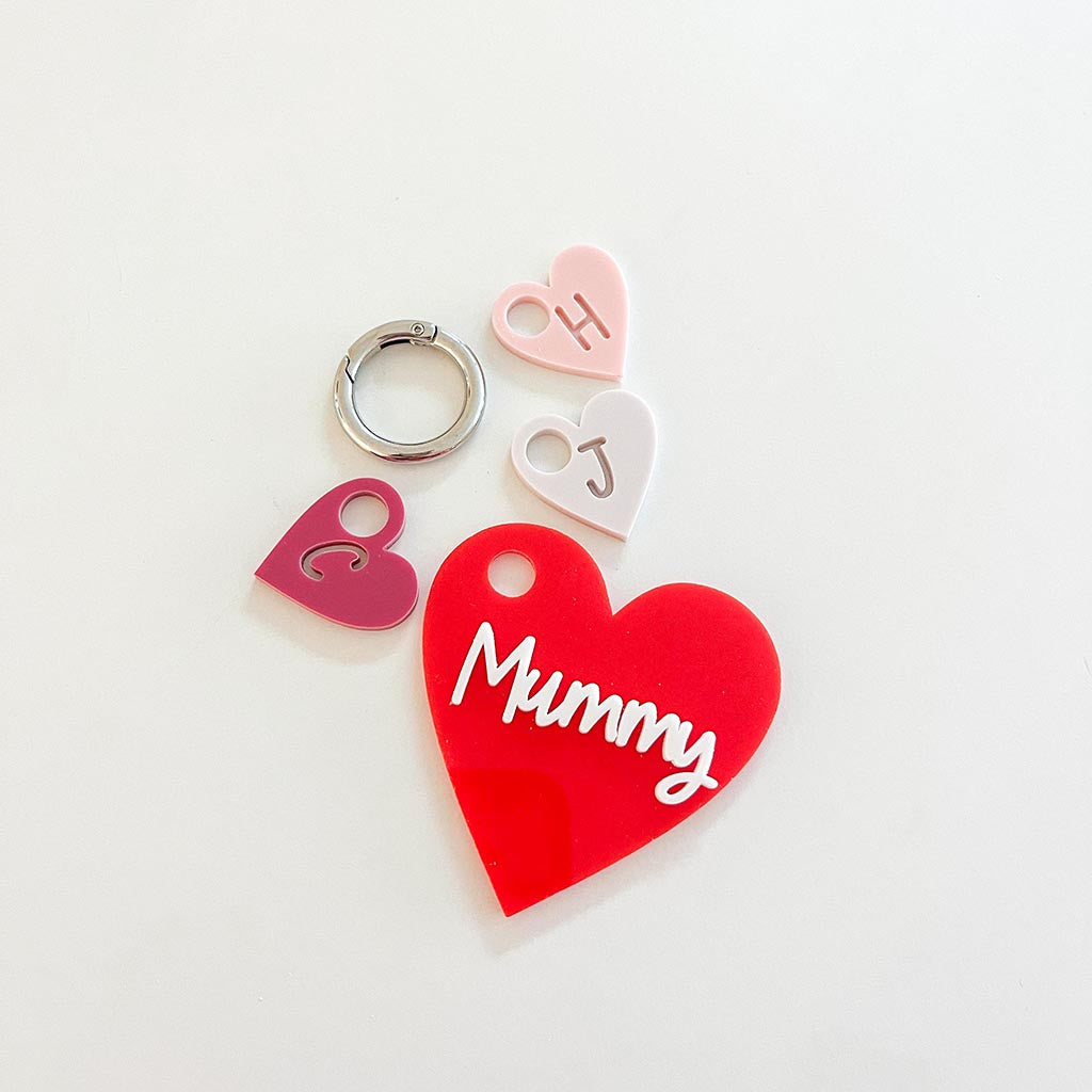 Family Heart Keyring