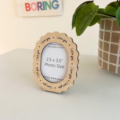 Scalloped Love You Frame for Dad