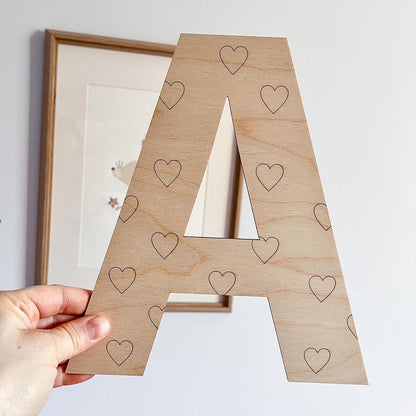 Decorative Wooden Checked Letters