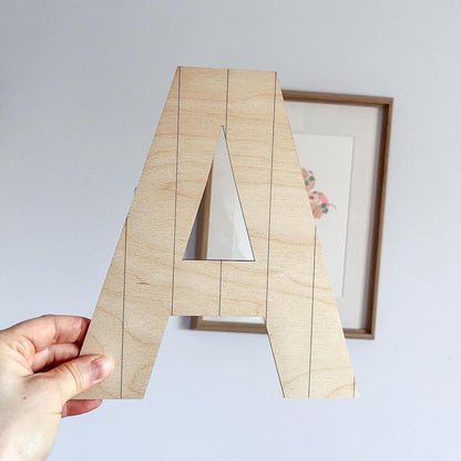 Decorative Wooden Checked Letters
