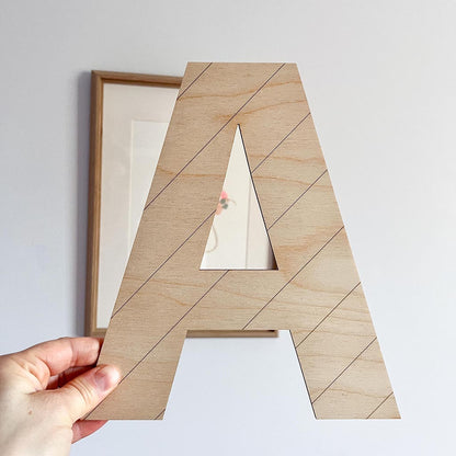 Decorative Wooden Checked Letters