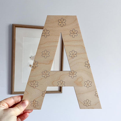Decorative Wooden Checked Letters
