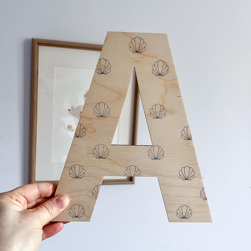 Decorative Wooden Checked Letters