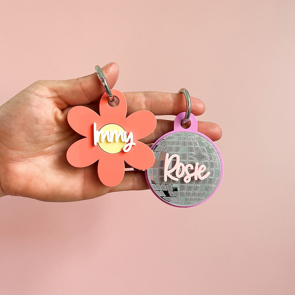 Disco Ball Personalised Keyring