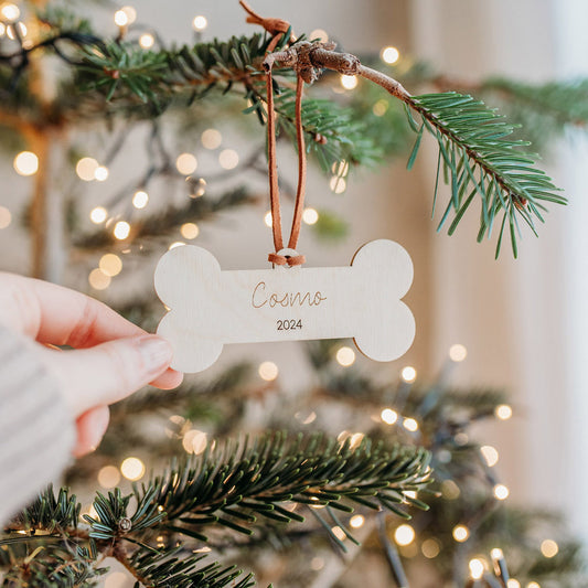 Personalised Dog Bone Bauble