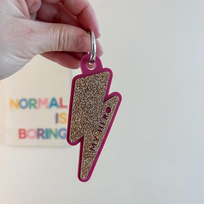 Supermum Personalised Lightening Keyring