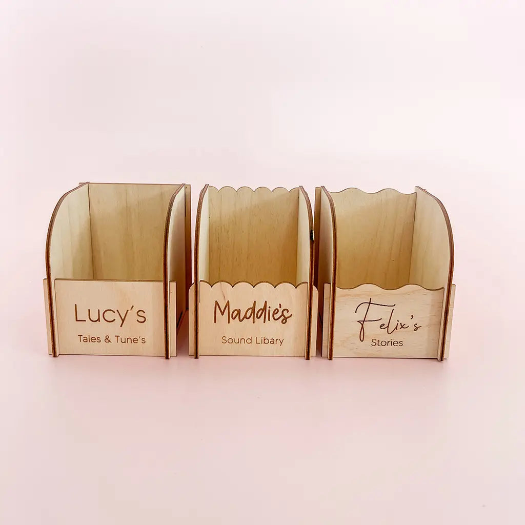 audio-card-storage.webp
Personalised kids audio card storage holders made from laser cut birch plywood