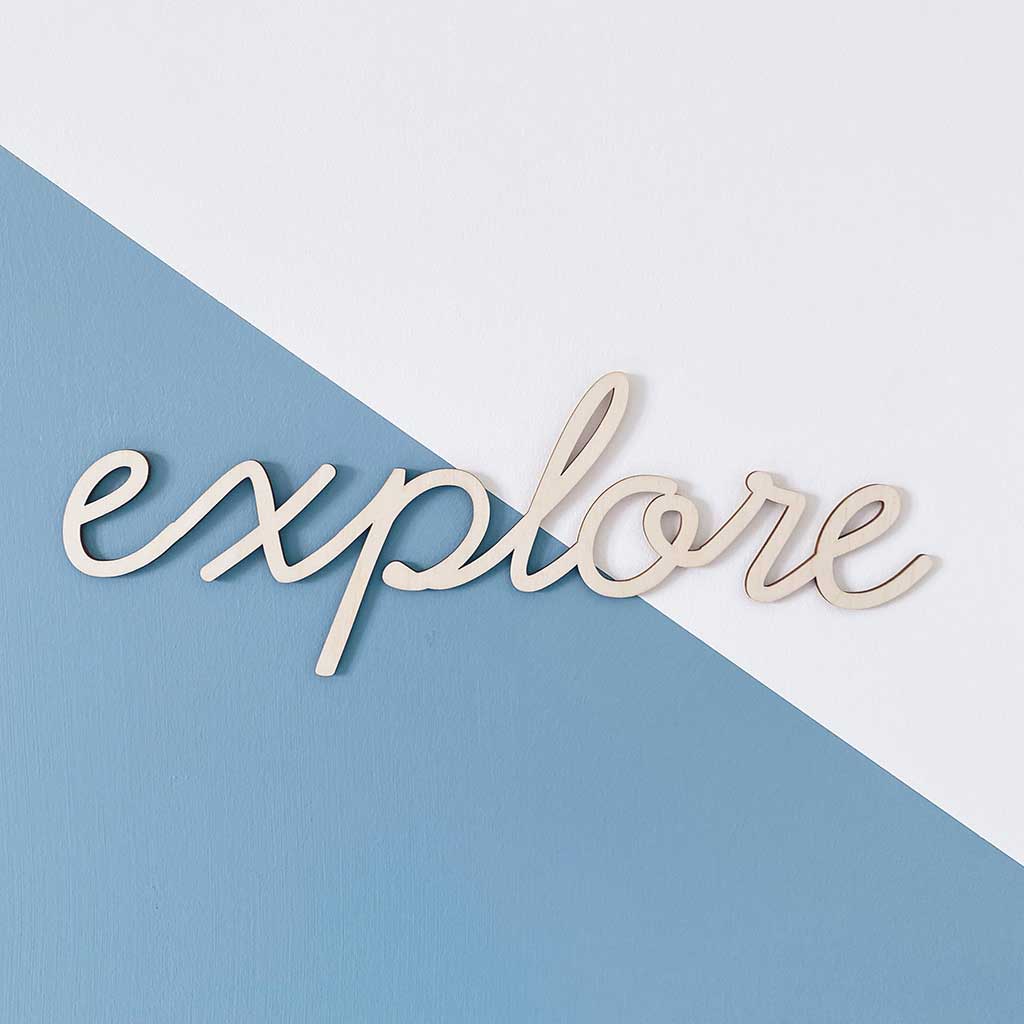 Wooden Wall Art | Explore | Nursery Decor Name Sign – Rosie Meringue