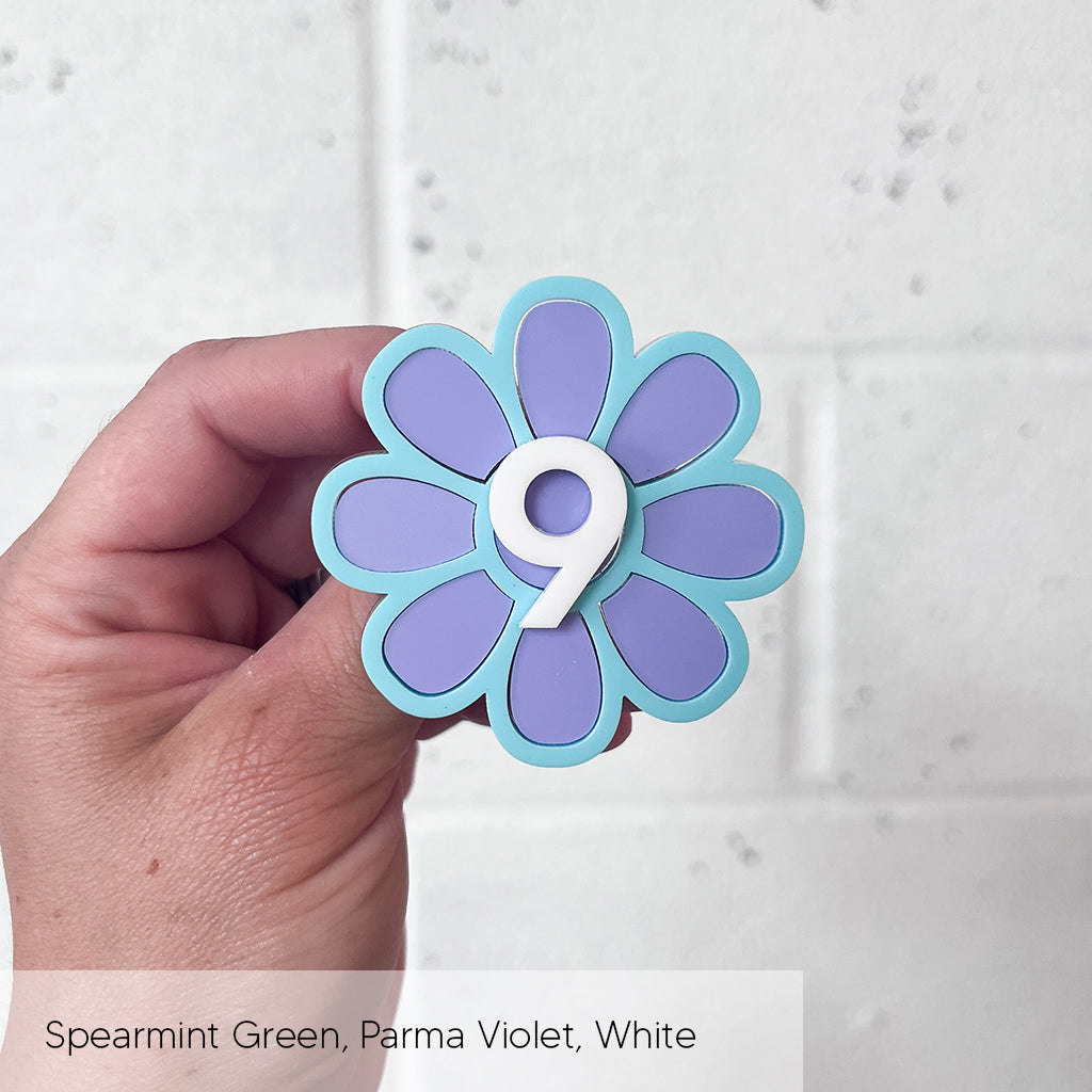 Flower Birthday Badge