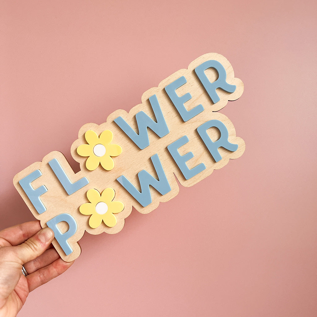 Flower Power Wall Sign