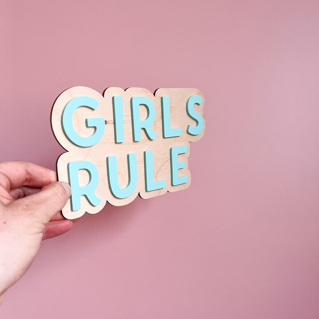 Girls Rule Wall Sign